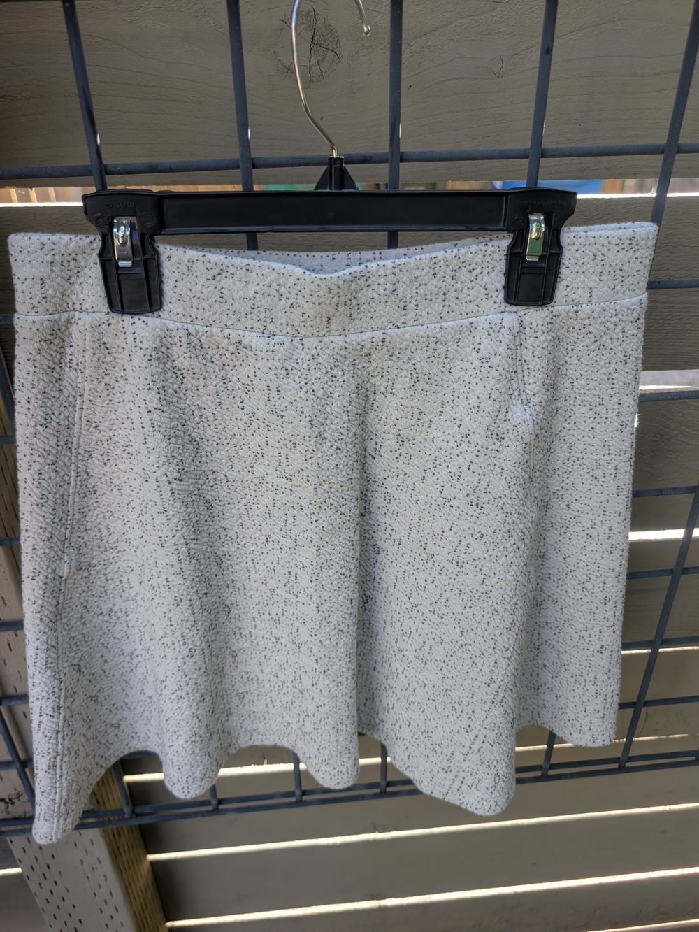 Ann Taylor Light Gray Speckled Skater Skirt